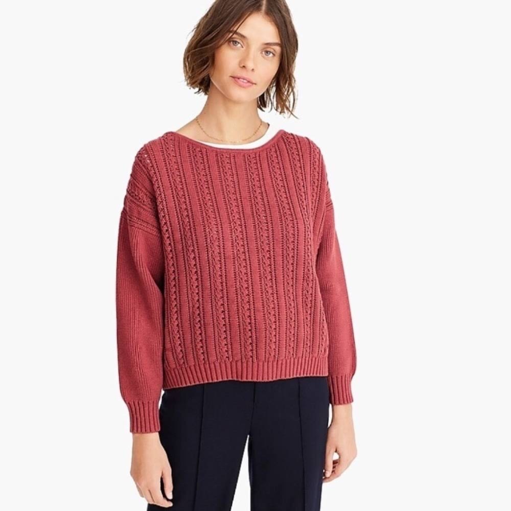 J. Crew Point Sur Pointelle Sweater